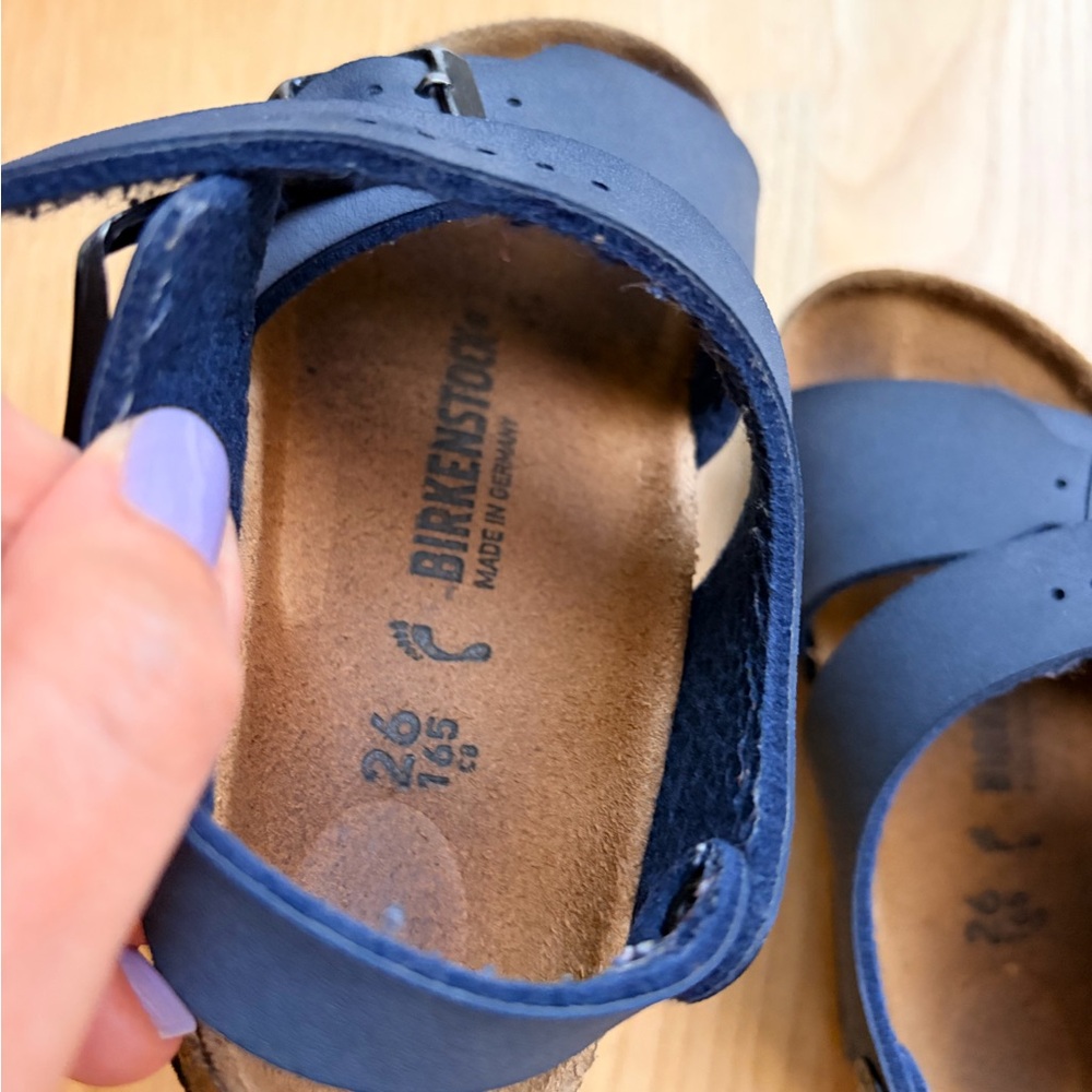 Kids Birkenstocks Sandals size 26/US9/9.5 Navy - Picture 2 of 6